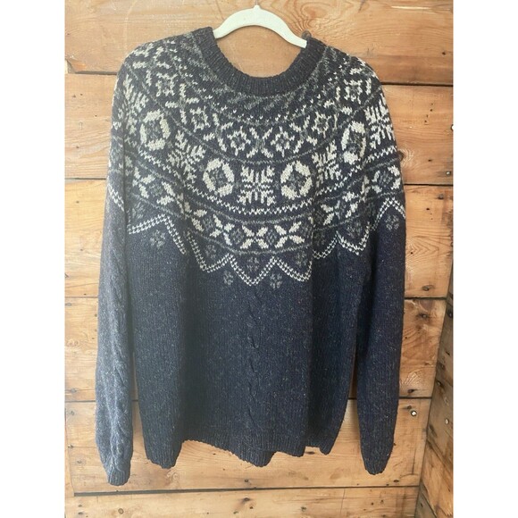 L.L. Bean Vintage Nordic Sweater Men’s XL Wool Heavy EUC - Picture 1 of 8